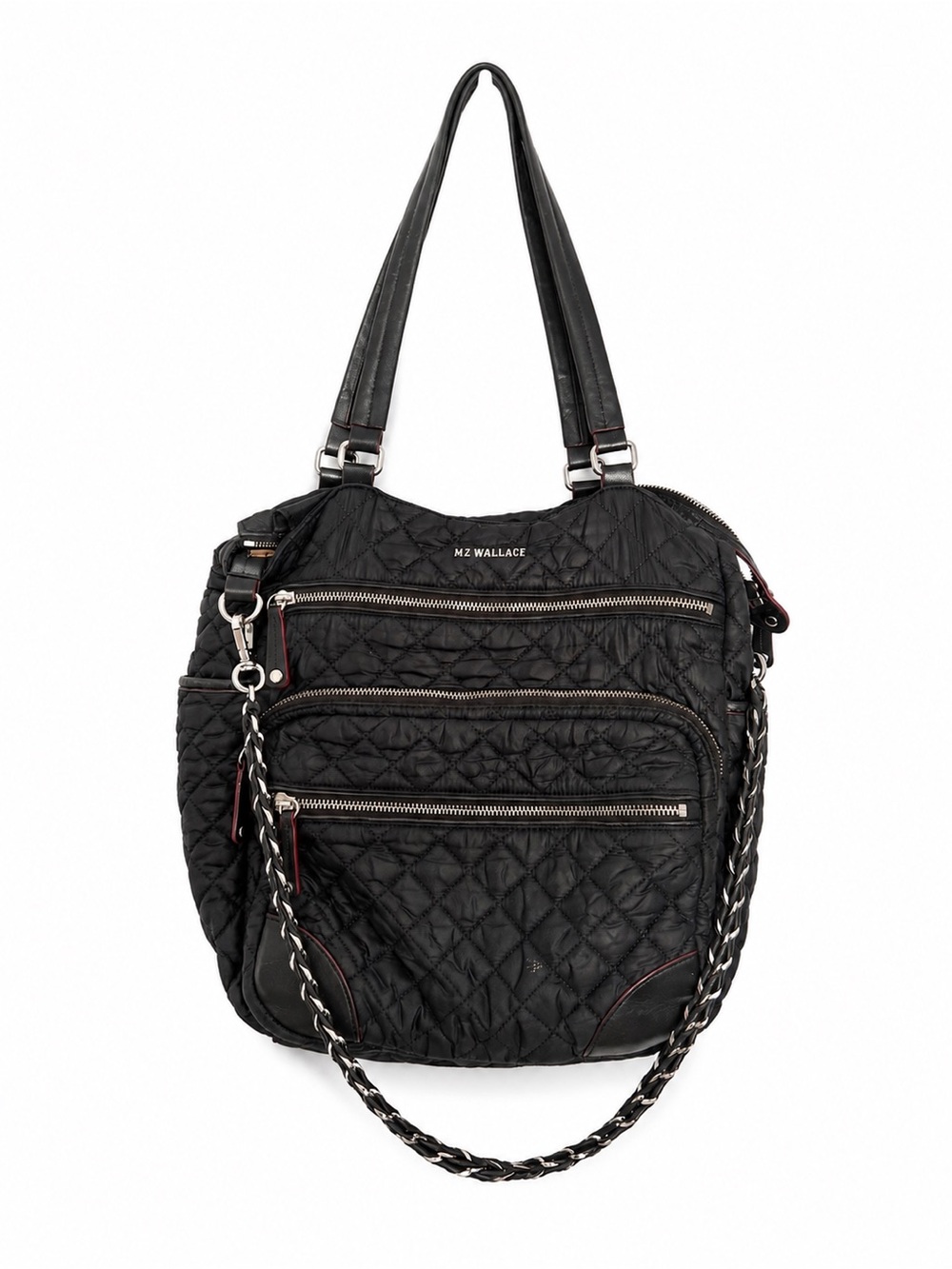 MZ Wallace Downtown Crosby
CROSSBODY Tote Black Quilted
Canvas With Dust Bag.